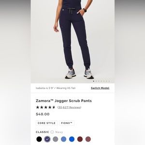 Figs Zamora Jogger Scrub Pants Navy